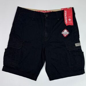 Unionbay Vintage Cargo Shorts Black Size 36 NWT